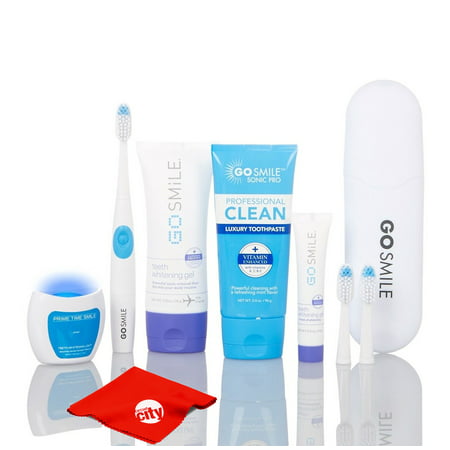 Go Smile Elite Pro Teeth Whitening System with Advanced Gel, Toothpaste, Electric Toothbrush and UV