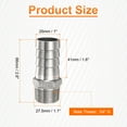 thumbnail image 2 of Uxcell 2pcs Stainless Steel Hose Barb Fitting 25mm Barbed x G 3/4" Male Pipe Fitting, 2 of 6