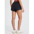 thumbnail image 4 of BALEAF Women's Running Shorts 4" Quick Dry High Waisted Athletic Workout Shorts with Liner Zipper Pocket Black L, 4 of 7