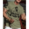 thumbnail image 2 of Gymish Gray Beard Great Bod Workout Shirt for Men – Funny Motivational Gym T-Shirt, Athletic Fitness Wear, Military Green with Sleeve Logo, Small, 2 of 6
