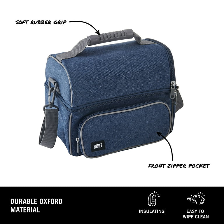 BUILT Oxford Adult Henry Lunch Bag Navy - Walmart.com