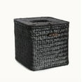 thumbnail image 4 of Woven Tissue Box Cover, Straw Storage and Car Use (Black, Square), 4 of 4
