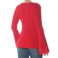 thumbnail image 2 of I.N.C Womens Lace Bell-Sleeve Knit Sweater, Red, Large, 2 of 2
