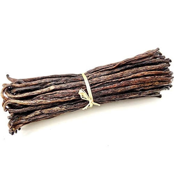 STRONGUS Madagascar Red Cuts Vanilla Beans - Premium Grade - Vacuum Sealed for Sweet, Creamy, Rich Flavor - High +3% Vanillin Content - Cooking & Baking Ingredients - 6-7", 20 Pcs