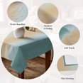 thumbnail image 5 of Khaki Turquoise Ombre Table Cloth Waterproof Tablecloths, Modern Abstract Art Gradient Tablecloth Dining Table Cover for Kitchen Party Tabletop Outdoor, Rectangle Tablecloth 54x108 Inch, 5 of 9