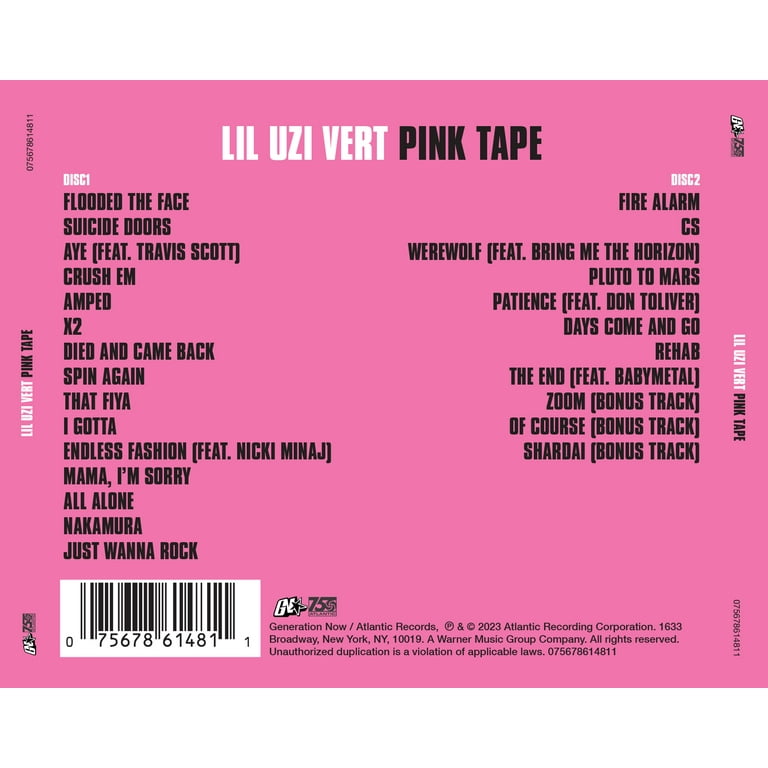 洋楽 lil uzi vert Pink tape LP Pink Tape Vinyl – Lil Uzi Vert