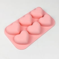 Valentine'S Day Heart Shaped Cake Mold,Valentine'S Day Cake Pan,6-Cavity 3D Heart Cookie Mold,Washable Silicone Cake Candy Chocolate Decorating Tray For Diy Love Gift Baking,Diy Craft Project