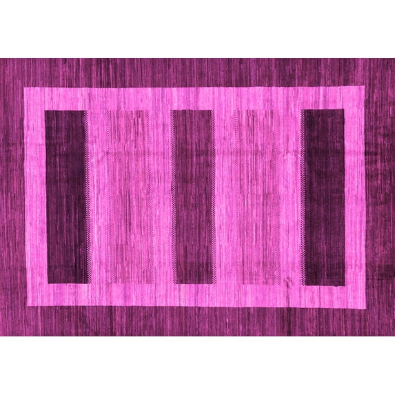 Ahgly Company Indoor Rectangle Abstract Pink Modern Area Rugs, 3' x 5'