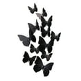 thumbnail image 2 of Black Butterfly Wall Decor,12pc Butterfly Halloween Decorations,3d Butterfly Wall Decor,Butterflies Wings Reusable Mural Wall Stickers for Home Room Bedroom Party Wedding Christmas Decorations, 2 of 9