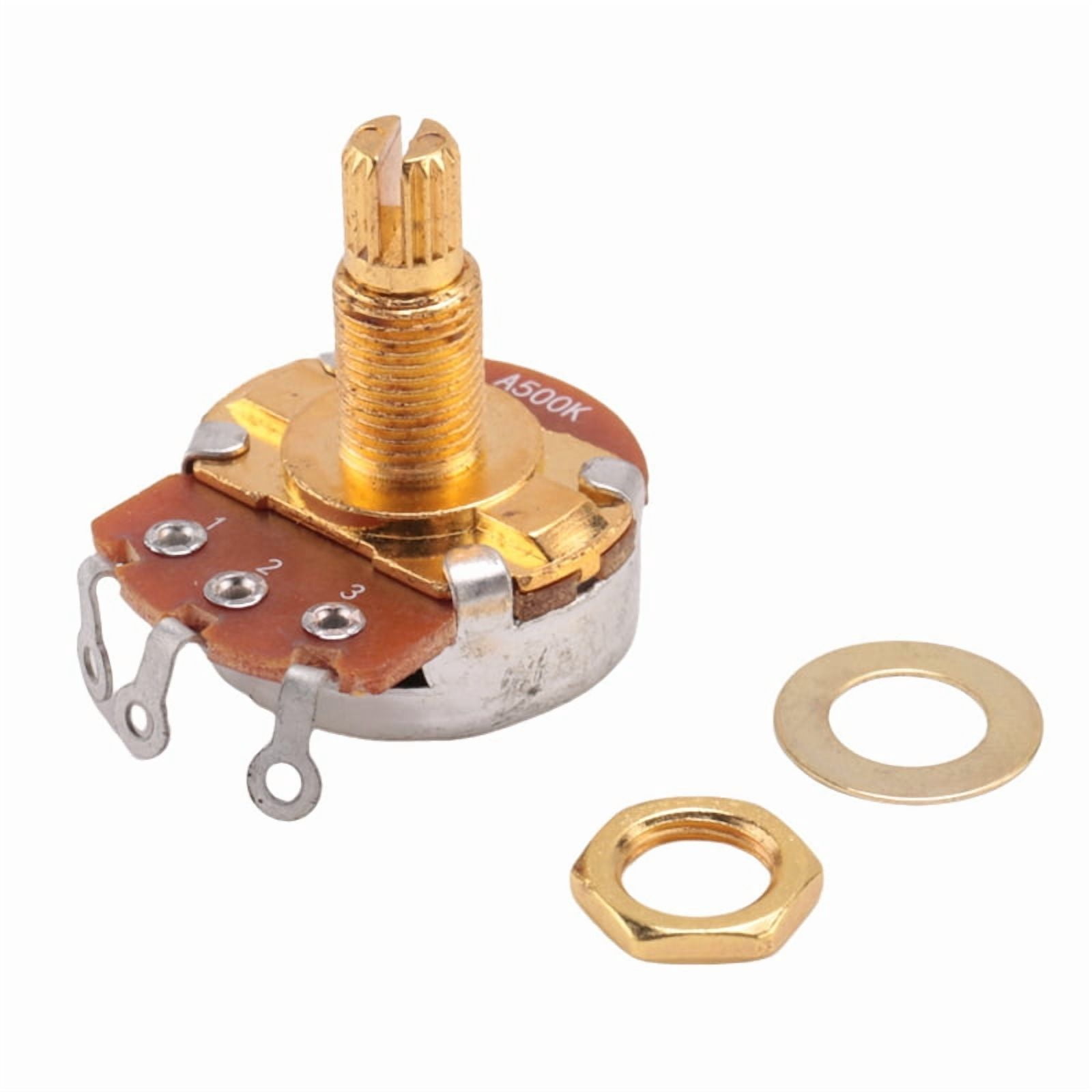 Shaft Full Metric Sized Control Pots A500K Audio Taper Potentiometers Pot for Electric Guitar (Set of 24)