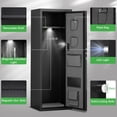 thumbnail image 6 of 6-8 Biometric Gun Safe, Quick Access Large Gun Cabinet with Silent Mode and Dual Alarm System, Gun Safe for Long Guns and Pistols with 3 Magnetic Gun Slots and Magnetic Induction Light, 6 of 6