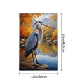 thumbnail image 4 of Amhnf Blue Heron Autumn Landscape Garden Flag For Home Outdoor Garden Yard Decor 12x18 inch, 4 of 5