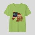 thumbnail image 5 of Toddler Casual American Flag Tshirts Cotton Baseball Tee Shirts Independence Day Patriotic Graphic Tees Summer Green， 5 Years, 5 of 5