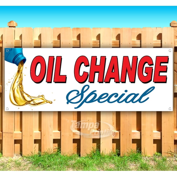 Oil Change Special 13 oz Vinyl Banner With Metal Grommets