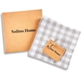 thumbnail image 2 of Solino Home Serviettes de Cocktail en Lin Naturel 6 Pouces Ensemble de 12 – 100 % Lin Pur – Carreaux Vichy, 2 of 4