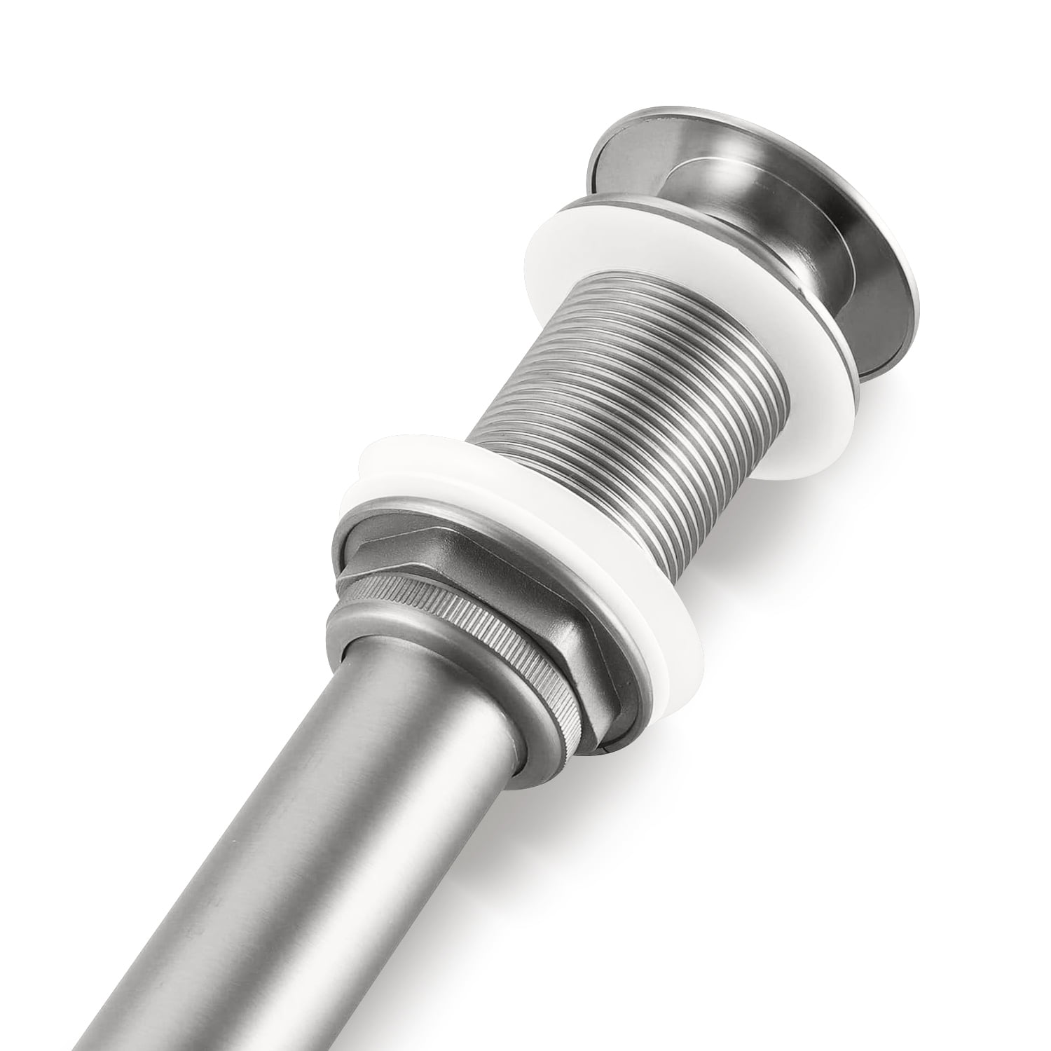 Bathroom Sink Single Handle Faucet with Pop-Up Drain (No Overflow)