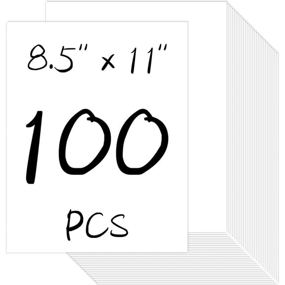 100 Sheets Card Stock Printer Paper 8.5 x 11, Bright White Cardstock 65lb/176gsm, for Office Printing, Invitations, Crafting, DIY Cards