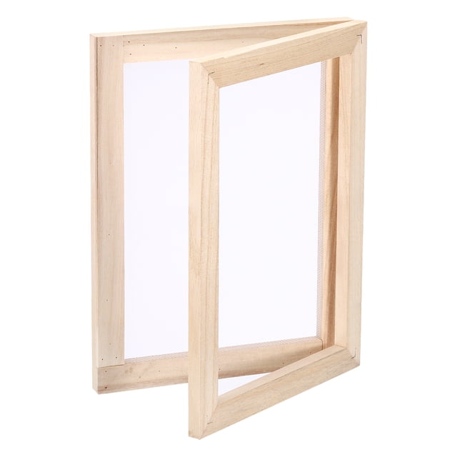 Uxcell A5 Sizes 8.3 x 5.9 Inch 2 in 1 Wooden Paper Making Screen
