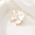 thumbnail image 4 of Eoperou Butterfly Brooch Pin with Faux Pearl Anti-oxidation Lightweight Portable Decorative Brooch Stylish Accessory Pin Clothing Decoration, 4 of 6