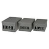 A and B Home S/3 Ismay Deco Storage Boxes