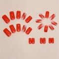 thumbnail image 3 of Fofosbeauty 24pcs Press on Nails, 2024 Artificial Nails Short Coffin Tips Design, Orange Sparkling, 3 of 7