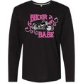 thumbnail image 3 of Inktastic Biker Babe Long Sleeve T-Shirt, 3 of 5