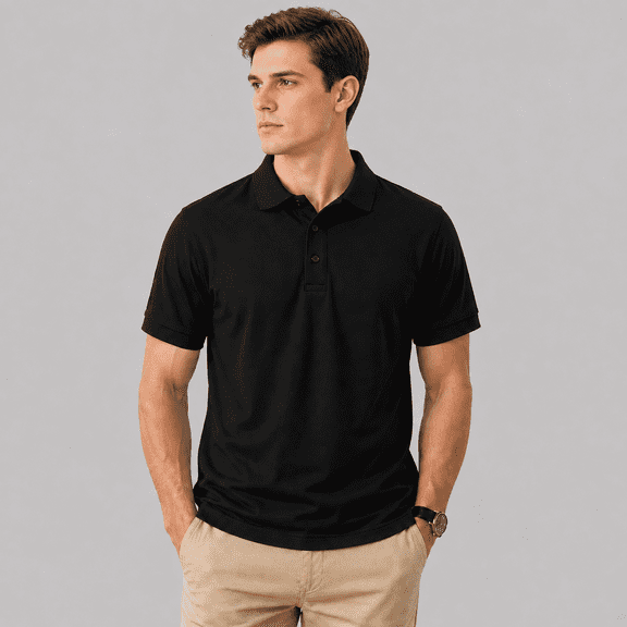 Hamzy Men's Polo Shirt – Dry Fit Golf Shirt, Breathable Pique Short Sleeve Collared Athletic Casual Business Tee, S-3XL