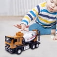 thumbnail image 6 of FEOLGEHLY Construction Cement Mixer Toy Truck for Boys, Heavy Duty Cement Mixer Truck for Pretend Play, Alloy Realistic Pull Back Truck with Lights and Sound, Perfect Birthday for Toddlers Ages 3-8, 6 of 8
