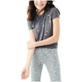 thumbnail image 4 of Aeropostale Womens Star Pajama Sleep T-shirt, Grey, Juniors, Medium, 4 of 5