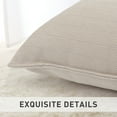 thumbnail image 2 of Sanmadrola Beige Pillow Covers 18x18 Set of 2 Chenille Throw Pillow Cover with Elegant Design Soft and Luxurious Decorative Throw Pillows for Couch Bed and Home Decor, 2 of 8