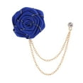 thumbnail image 2 of FVDPWYE Flower Chain Brooch Lapel Pin Fashion Accessories Suit Pin for Stage Performance Blue, 2 of 9