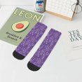 thumbnail image 7 of Fuzoiu Lavender Flowers Print Adult Socks, Crew Moisture-wicking Socks, Unisex Cushion Crew Socks,Casual Sports Ankle Socks, 7 of 7