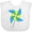 AA-White, variant on Inktastic Yellow and Blue Pinwheel Boys or Girls Baby Bib