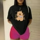 thumbnail image 3 of Playera Blusa De Capybara Con Paliacate Diseño Divertido Ropa Para Mujer Capibara Color Negro Talla Grande Marca Emil SaEs, 3 of 4