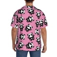 thumbnail image 7 of Goofa Cute Panda Printed Men's Casual Short-sleeved Shirt,Lightweight Breathable Button-down,Summer Casual men's top,Versatile Fashion shirt-Large, 7 of 7