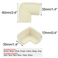 thumbnail image 2 of 5pcs Desk Table Edge Foam Corner Cushion Guards Strip Soft Bumper Protector with Stick Tape Beige, 2 of 7