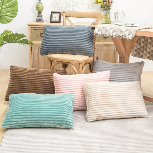 Jiaeri Cloth Drawstring Pillow Cover Flannel Cushion Cover Soft Breathable Decorative Throw Pillowcase for Couch Bed Washable Easy Care