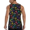 thumbnail image 3 of Gaeub Colorful Palms Men's Athletic Tank Top, Workout Sleeveless Shirts, Running Tank Tops for Gym, Running, Training - X-Large, 3 of 9