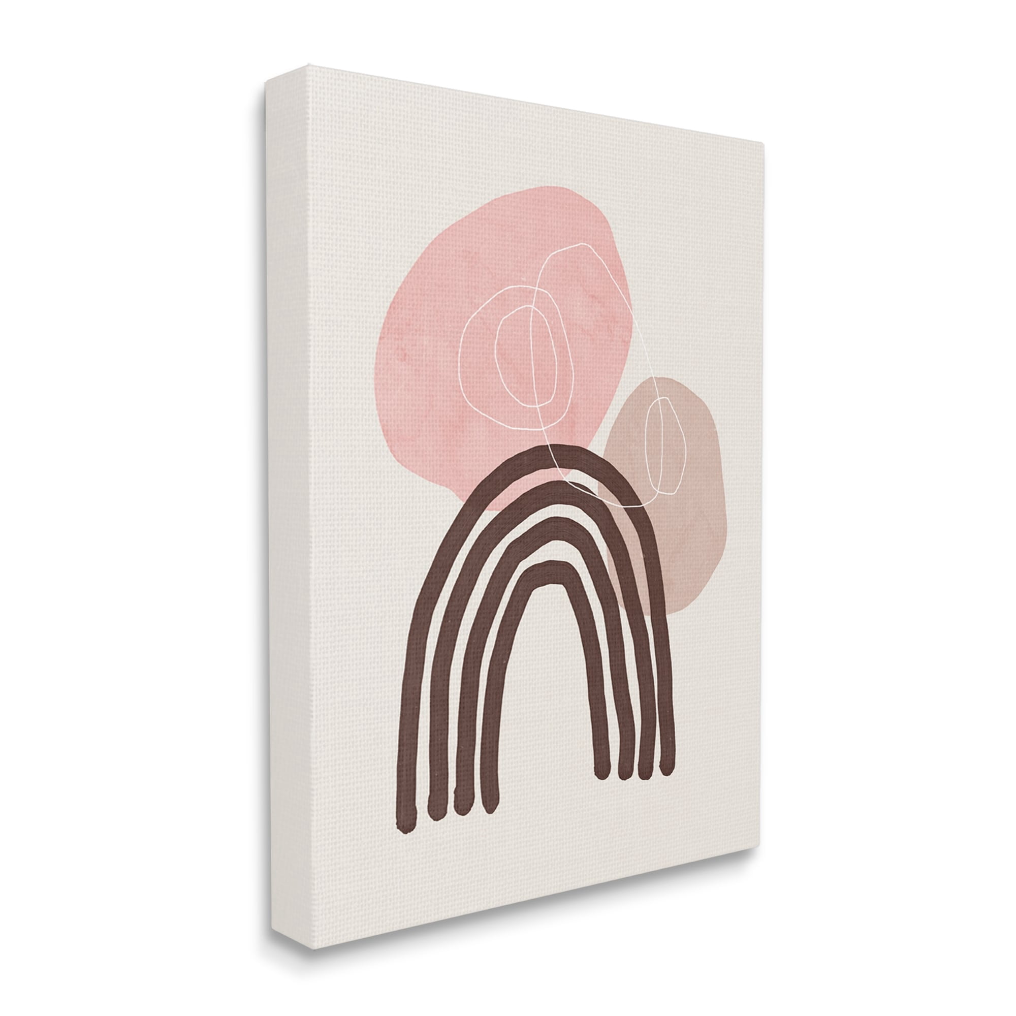 Stupell Fun Boho Rainbow Shapes Abstract Painting Gallery Wrapped Canvas Print Wall Art