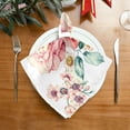 thumbnail image 2 of Beautiful Flower Pattern Napkins Reusable Washable Cloth Napkins Set of 4, Soft Comfortable Dinner Napkins for Family Weddings Holiday Party 20 X 20 Inch Washcloth Gift, 2 of 7