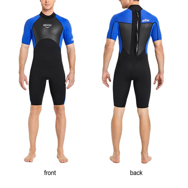 Combinaison de Plongée 2mm Haute Efficacité Anti-Froid Bonne Élasticité Respirante Maillots de Bain Forte Protection Solaire Réduit la Résistance à L'Eau Combinaison Homme Bleu G