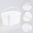thumbnail image 3 of Nesmilers 10 L Rectangular Plastic Buckets with Lids, 4 Pack White All Purpose Pail with Lids, 3 of 4