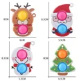 thumbnail image 5 of Llaveros navideños, juguete antiestrés con hoyuelos simples, para aliviar el estrés del cerebro gordo, juguetes para apretar con las manos y hacer estallar burbujas para niños, juguete para ansiedad y, 5 of 5