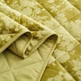 thumbnail image 6 of IR Imperial Rooms 3-Piece Velvet Bedspread Set, Floral Ultrasonic Embossed Quilt, Queen, Ochre (Pack of 2), 6 of 8