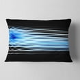 thumbnail image 2 of Designart Light Blue Fractal Waves - Abstract Throw Pillow - 12x20, 2 of 5