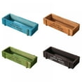 thumbnail image 3 of Rectangular Plant Container Rack Desk Storage Box Rustic Wooden Planters Indoor Decorative Box, 3 of 5