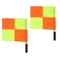 thumbnail image 1 of Assistant Referee Flags ,2PCS Referee Linesman Flag with Storage Bag for Sports Match Soccer Football Hockey Training, 1 of 8