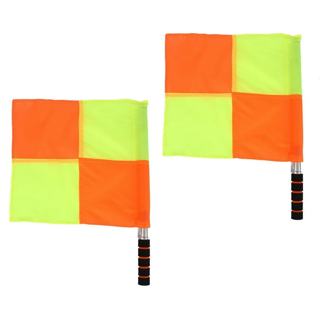 Assistant Referee Flags ,2PCS Referee Linesman Flag with Storage Bag for Sports Match Soccer Football Hockey Training