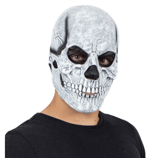 Máscara De Calavera Esqueleto White Skull Disfraz Halloween Ghoulish productions Mascara Completa