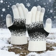thumbnail image 2 of WRKEKC Winter Gloves for Women Touchscreen Five Finger Fleece Lined Thick Knitted Gloves for Women Winter Warm Daily Use, 2 of 3